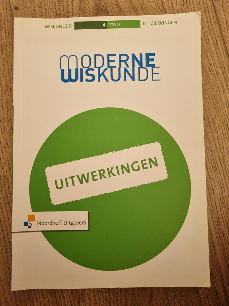 Moderne Wiskunde 4 VWO B Uitwerkingen 10e editie, Boeken, Ophalen of Verzenden