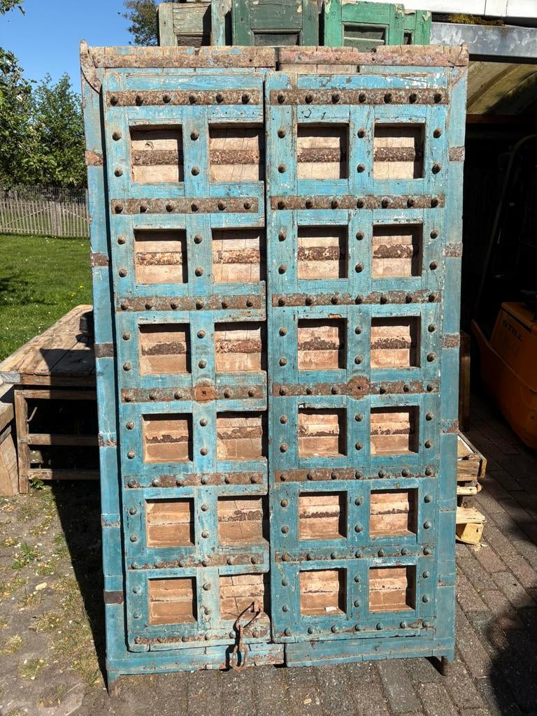 Stoere oude set deuren / wandpaneel, Huis en Inrichting, Woonaccessoires | Wanddecoraties, Ophalen, Gebruikt, Hout, Nvt