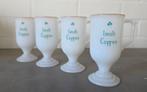 Vintage retro  Irish Coffee Mokken Wit Glas - Set van 4, Ophalen of Verzenden