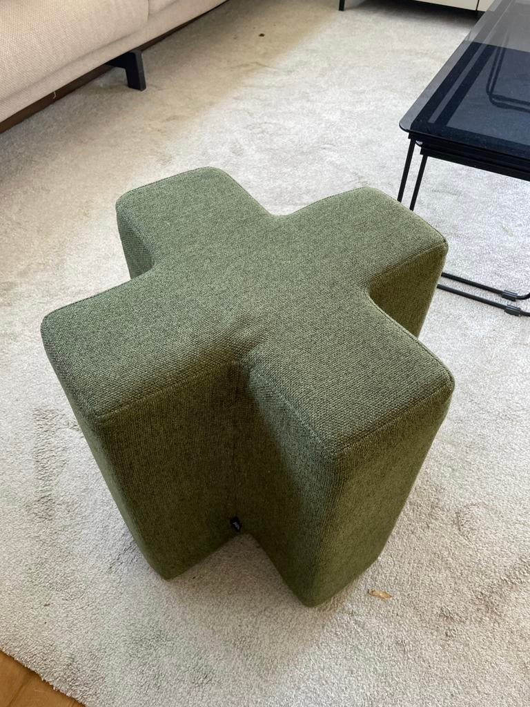 Pols Potten Plus Puf Groen - Design Kruk/Voetenbank, Ophalen, Minder dan 50 cm, Zo goed als nieuw, 50 tot 75 cm
