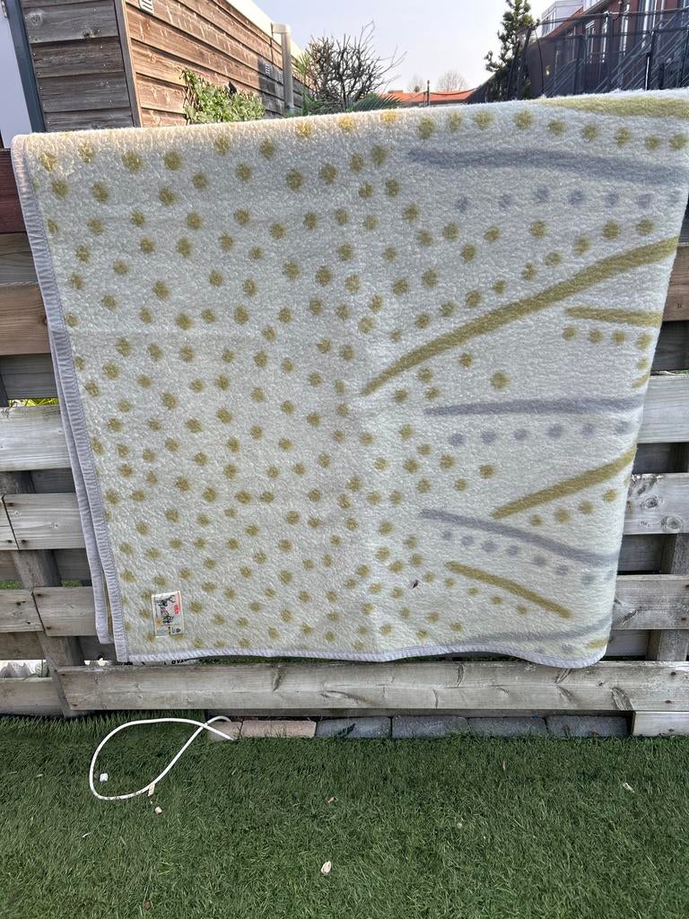 Vintage AaBe wollen deken - 100% scheerwol, Huis en Inrichting, Woonaccessoires | Plaids en Woondekens, Ophalen of Verzenden, Zo goed als nieuw