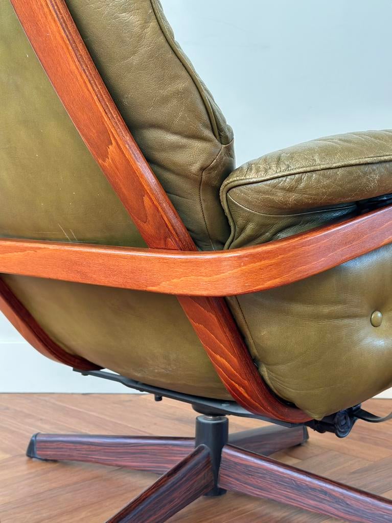 Vintage fauteuil Göte Möbler Zweeds design hout jaren 50/60, Ophalen, Minder dan 75 cm, Zo goed als nieuw, 50 tot 75 cm