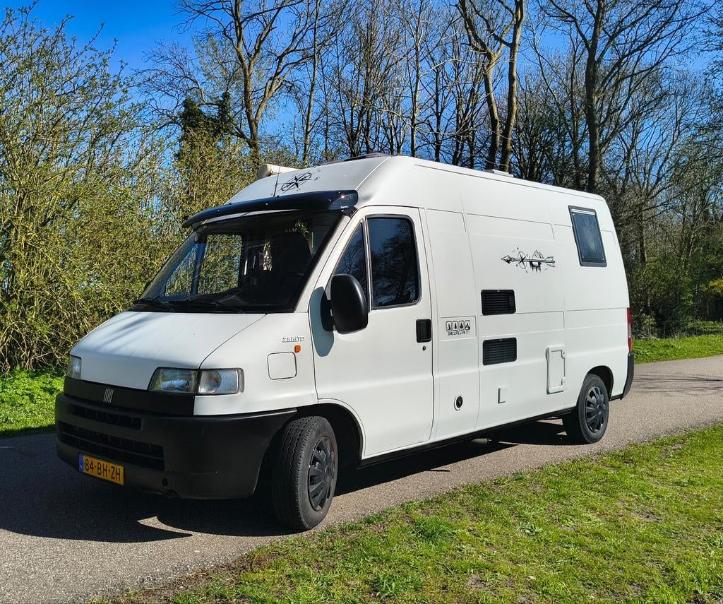 Fiat Ducato Bus camper, Caravans en Kamperen, Campers, Chemisch toilet, Reservewiel, Luifel, Tot en met 2