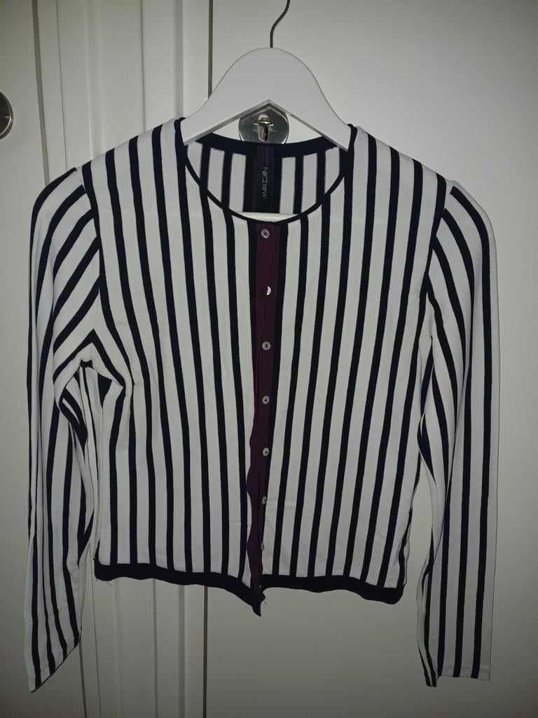 Gestreepte Marccain vestje mt 36, Zwart, Ophalen of Verzenden, Zo goed als nieuw, Maat 36 (S)