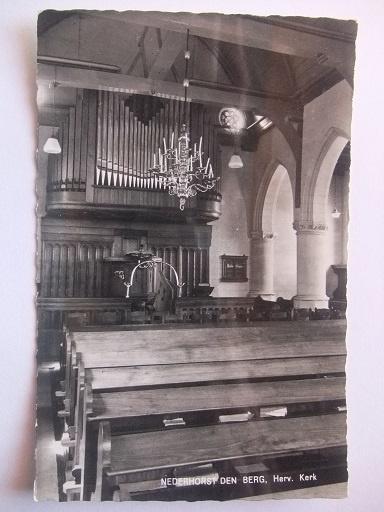 P210 Nederhorst den Berg - Hervormde kerk met orgel - 1960, Verzenden, 1960 tot 1980, Ongelopen, Noord-Holland