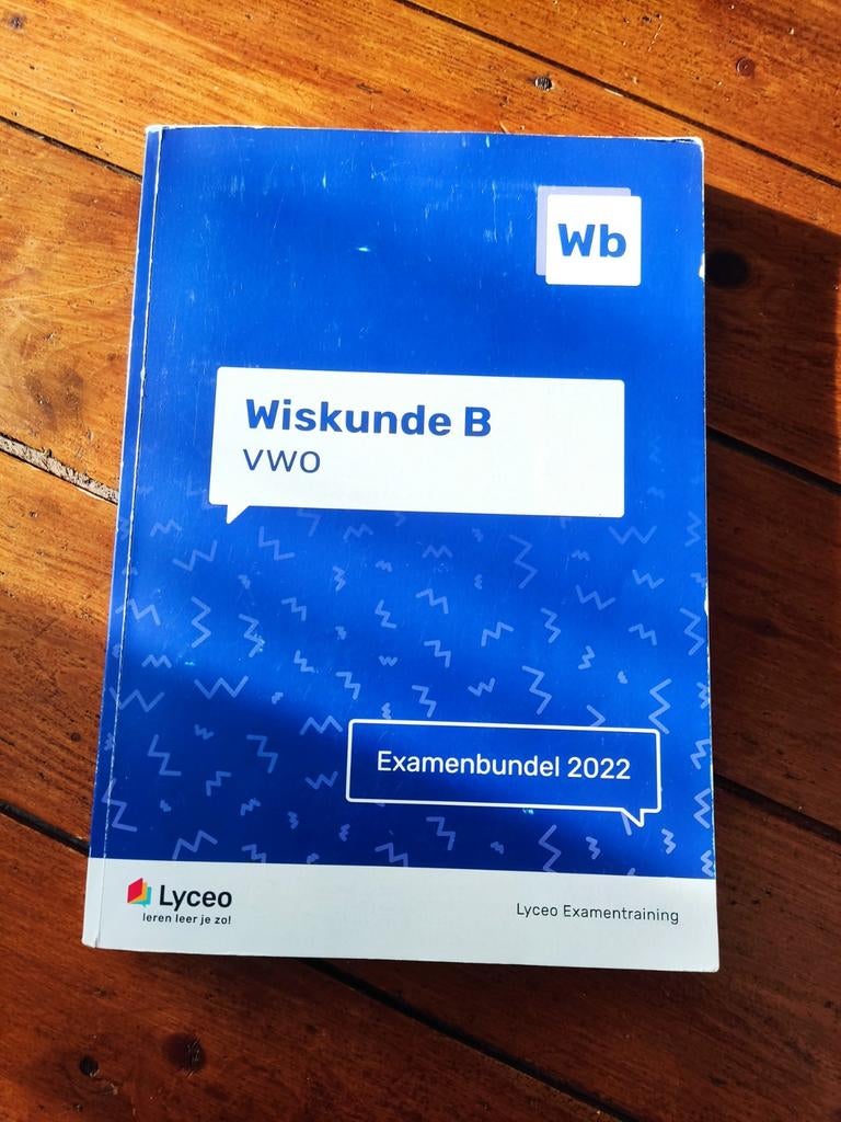 Lyceo wiskunde B VWO examenbundel, Boeken, Schoolboeken, VWO, Lyceo, Ophalen of Verzenden, Zo goed als nieuw