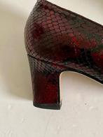 i525 Attica: maat 38,5 leren pumps schoenen hak d-rood/zwart, Attica, Zwart, Ophalen of Verzenden, Zo goed als nieuw