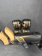Setje bokshandschoenen en shin guards 16 OZ en maat L, Ophalen, Bokshandschoenen
