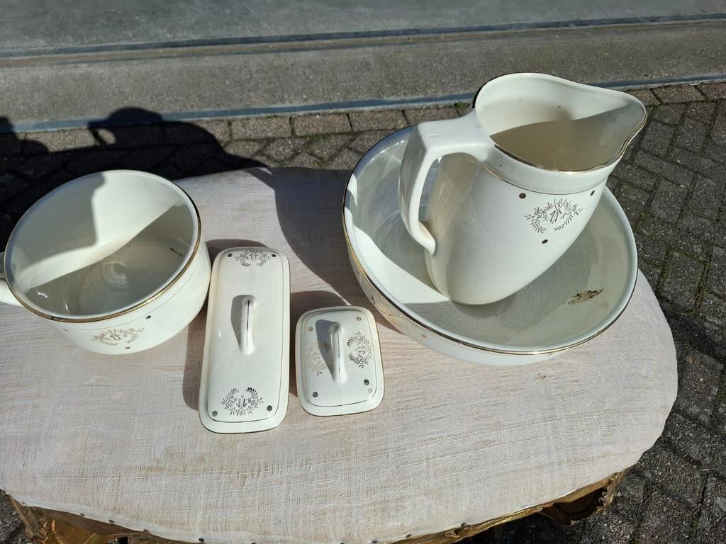 Compleet 5xdelige lampetstel, Antiek en Kunst, Ophalen