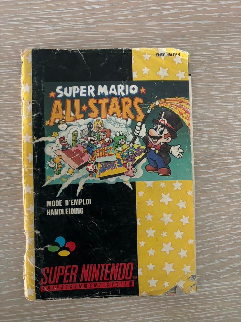 Manual super mario all stars super nintendo, Avontuur en Actie, 2 spelers, Eén computer, Ophalen of Verzenden
