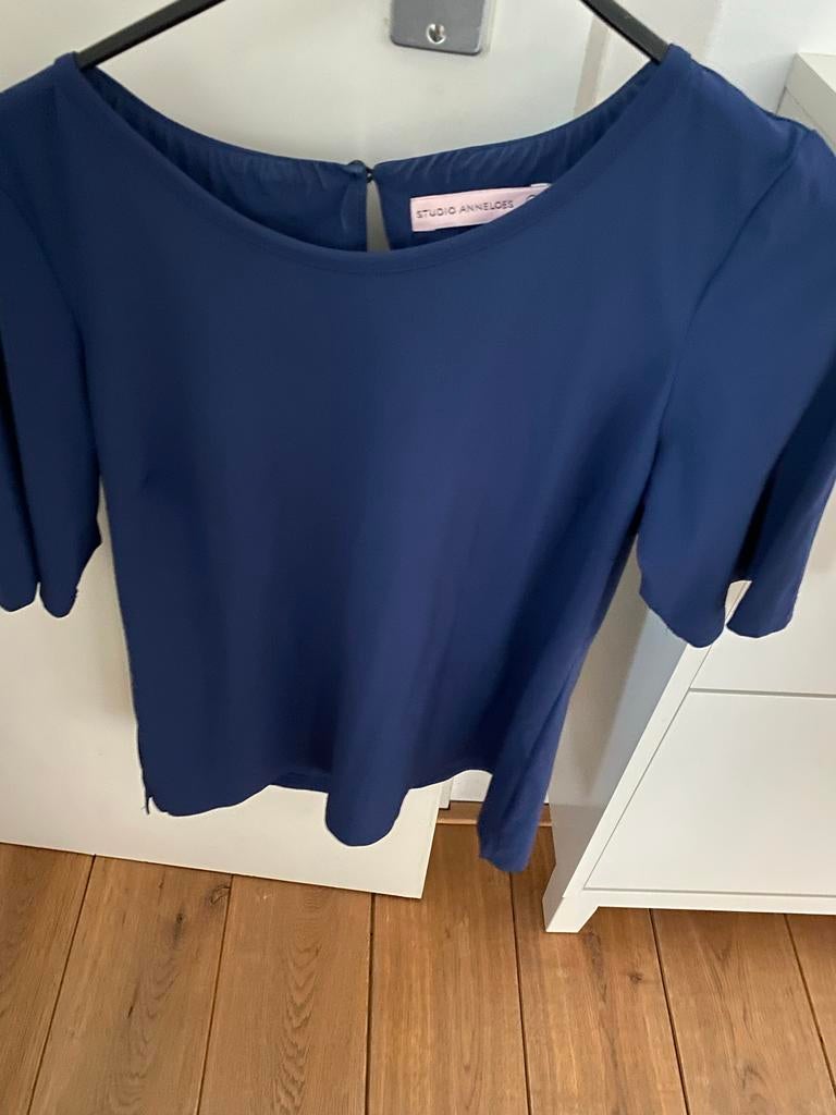 Studio Anneloes Top - Donkerblauw - Maat XS, Ophalen, Blauw, Zo goed als nieuw, Korte mouw