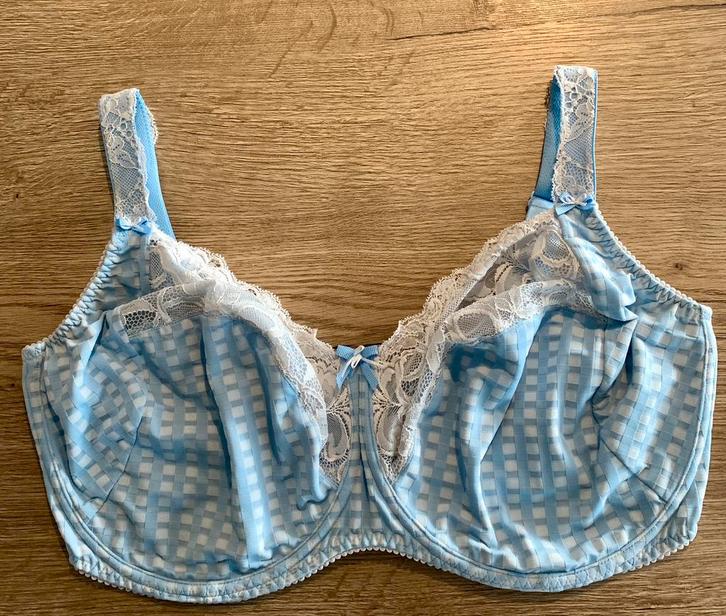 Prima donna 105H madison full cup bleu wit ruitje, Kleding | Dames, Ondergoed en Lingerie, BH, Overige kleuren, Ophalen of Verzenden