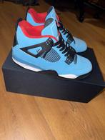 Jordan 4 Retro Travis Scott Cactus Jack Maat 43, Ophalen of Verzenden, Zo goed als nieuw, Blauw, Sneakers of Gympen