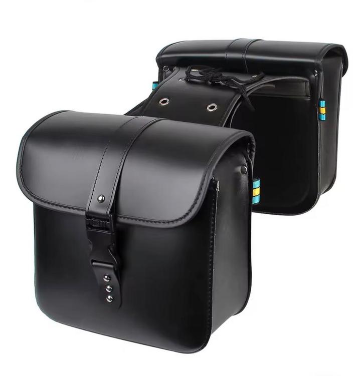 2 Kunstleren Motor Zadeltassen – Nieuw & Waterdicht!, Motoren, Accessoires | Koffers en Tassen, Nieuw, Verzenden