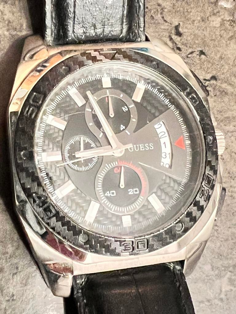 Guess horloge, nog prima, Sieraden, Tassen en Uiterlijk, Overige merken, Staal, Polshorloge, Ophalen of Verzenden