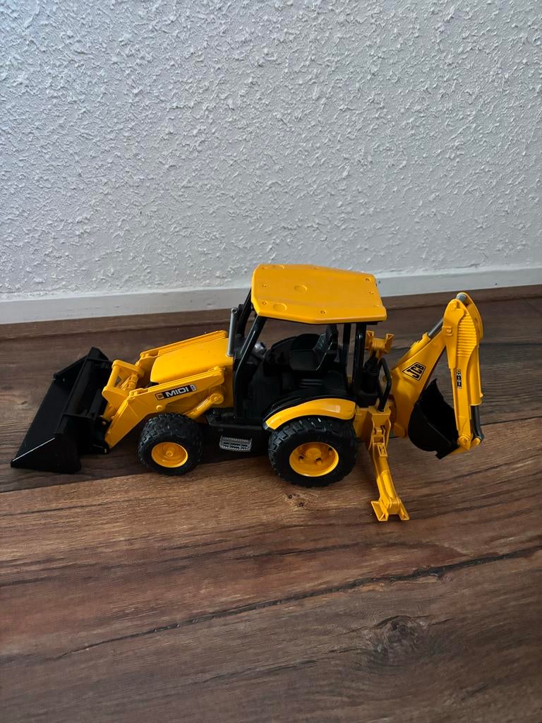 Bruder JCB Midi CX Tractorlader Graafmachine Speelgoed, Ophalen of Verzenden, Gebruikt