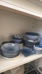 Blauw servies set, Ophalen