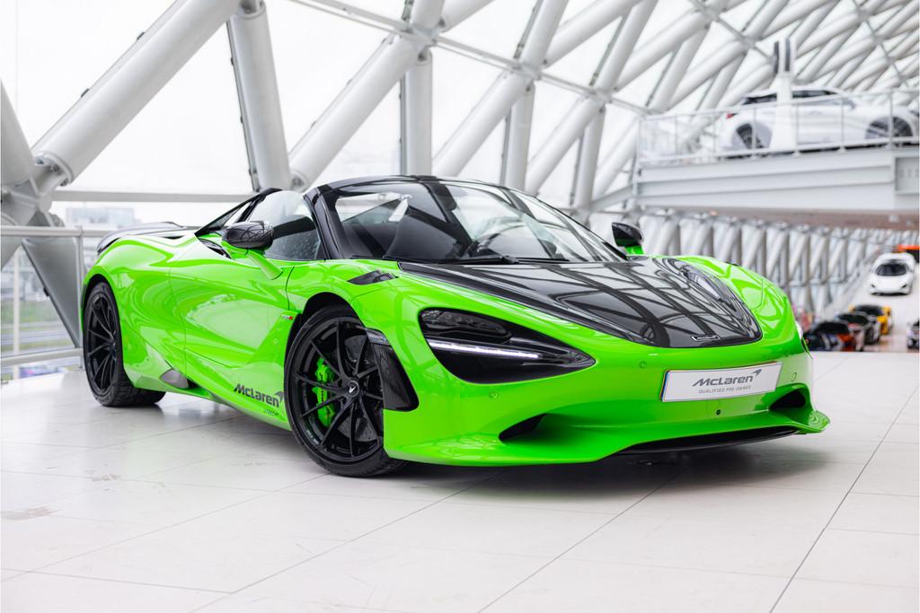 McLaren 750S Spider 4.0 V8 | Mantis Green | Carbon Bonnet &, Auto's, Automaat, Achterwielaandrijving, Gebruikt, Cabriolet