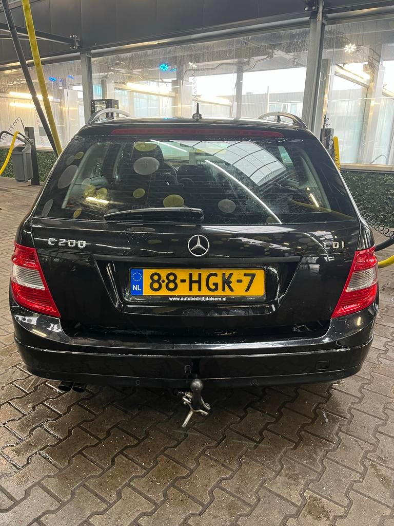 Mercedes-Benz C-Klasse 2.2 CDI C200 Estate 2008 Zwart, Auto's, Mercedes-Benz, 1800 kg, 4 cilinders, 1505 kg, Zwart
