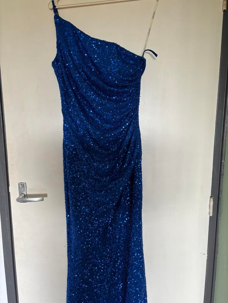 Blauwe gala jurk, Galajurk, Blauw, Zo goed als nieuw, Ophalen