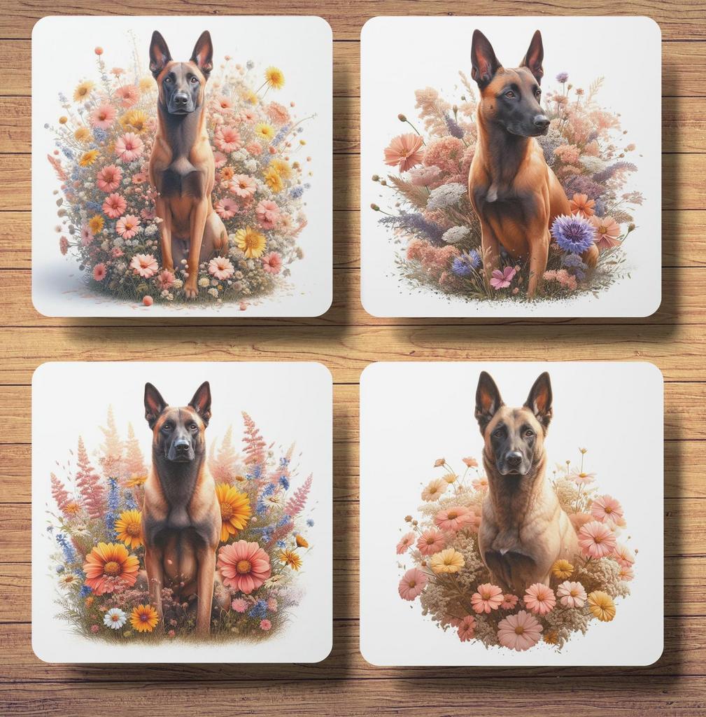 Mechelse Herder Lente onderzetters met houder, Ophalen of Verzenden, Nieuw, Glas of Kopje