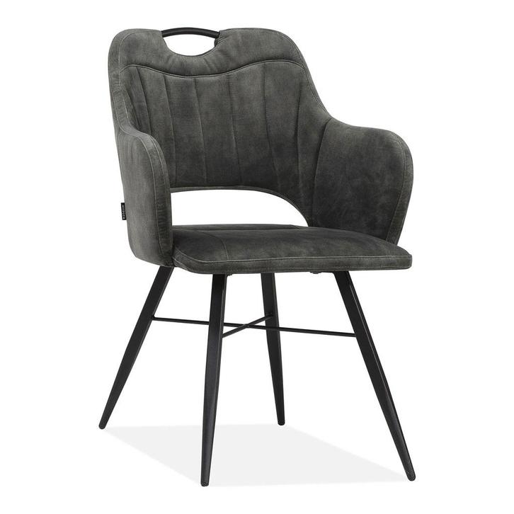 6 Jewel eetkamerstoelen van MXsofa, Huis en Inrichting, Stoelen, Zo goed als nieuw, Vijf, Zes of meer stoelen, Stof, Grijs, Ophalen