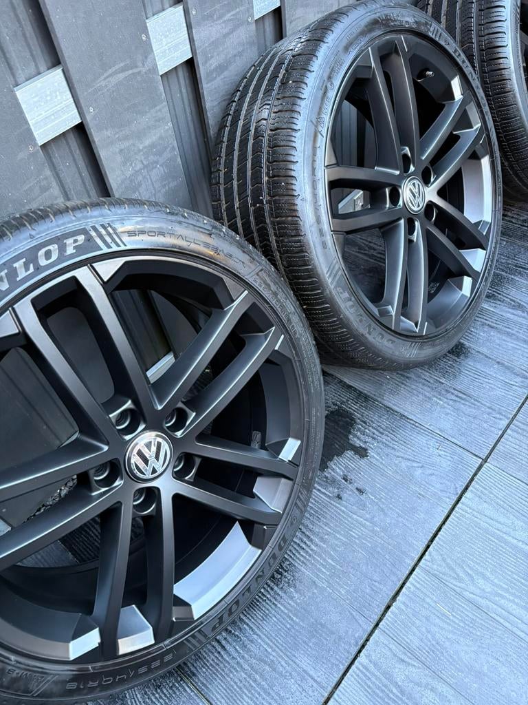 Volkswagen 18 inch GTD DIJON velgen GOLF 5 6 7 8 CADDY 5X112, Ophalen, 18 inch, Velg(en), All Season