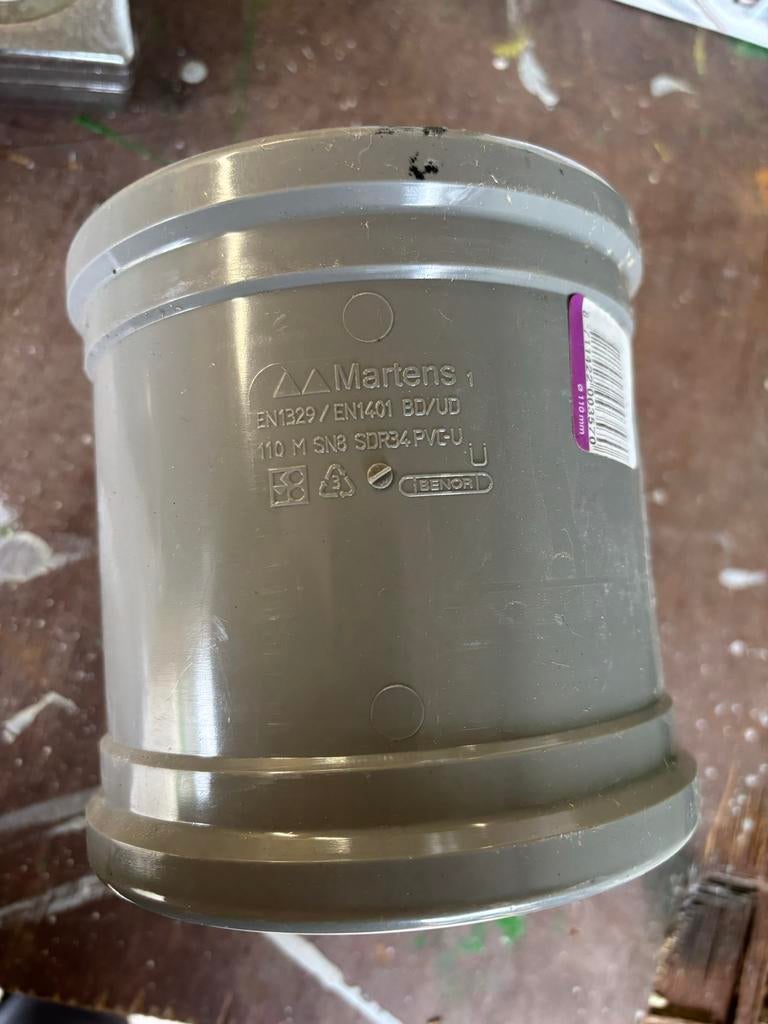 PVC mof 110 mm met rubbers, Ophalen of Verzenden, Nieuw