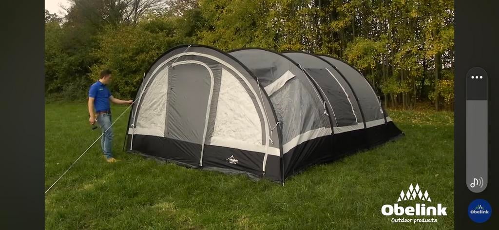 Obelink Lugano 6 Plus tunneltent - Zo goed als nieuw!, Ophalen of Verzenden, Zo goed als nieuw, Tot en met 6