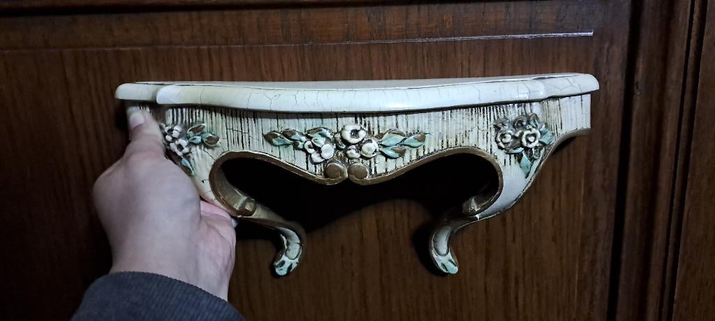 Vintage antiek console wanddecoratie muurdecoratie tafeltje, Ophalen of Verzenden