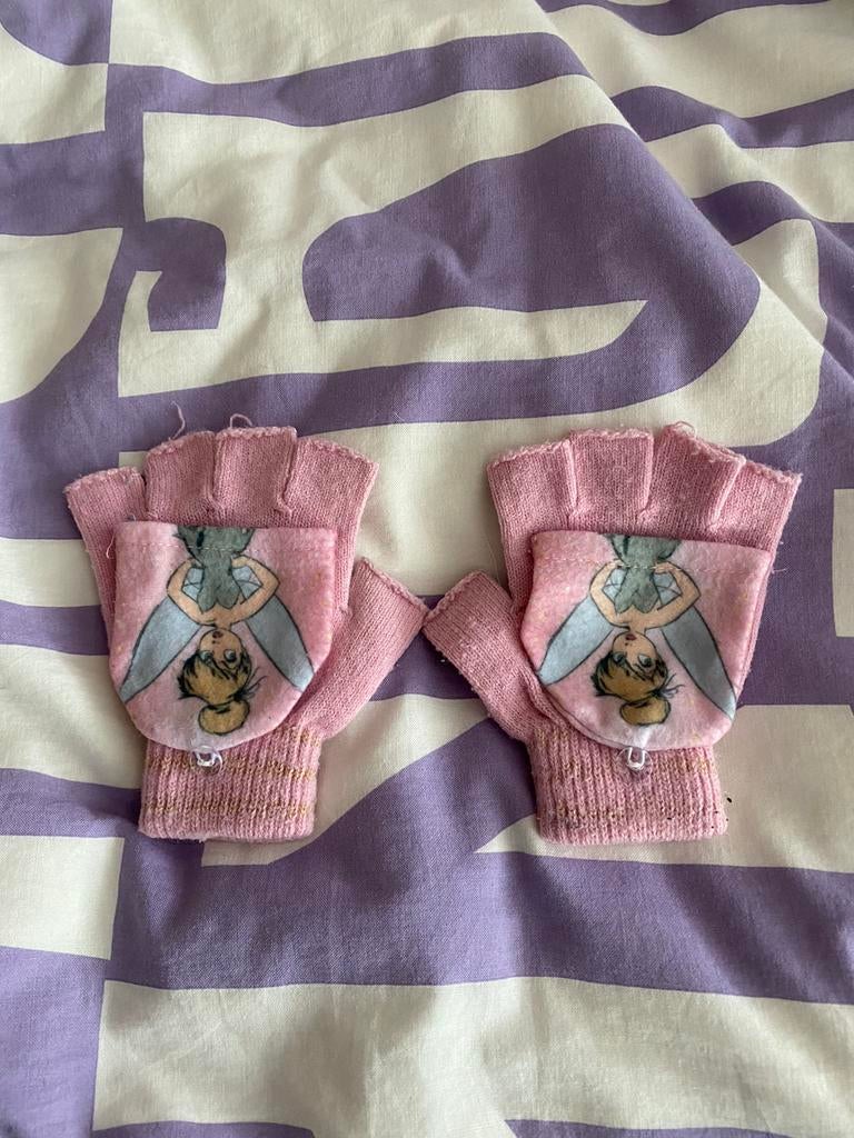 Tinkelbel Disney handschoenen, Ophalen of Verzenden, Overige figuren, Gebruikt, Beeldje of Figuurtje
