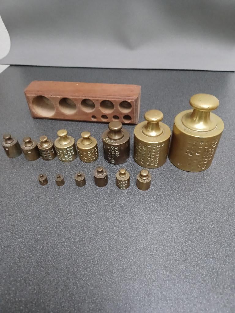 antieke koper gewichten, Antiek en Kunst, Ophalen, Koper