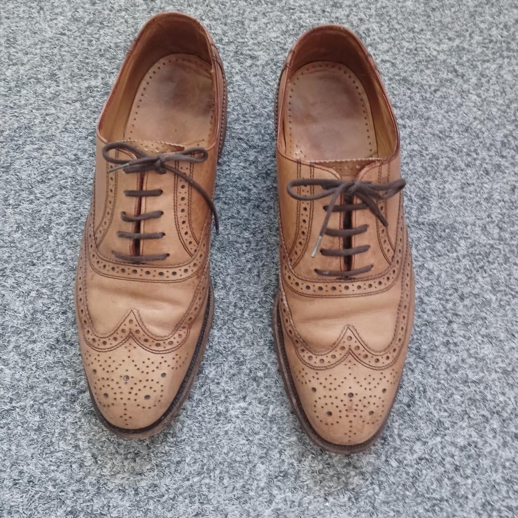 Leren herenschoenen, maat 43, brogues, Kleding | Heren, Schoenen, Ophalen of Verzenden, Gedragen, Bruin