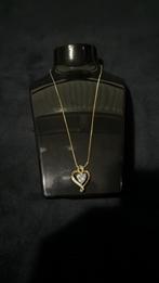Goudgekleurde hart ketting van RVS, Ophalen of Verzenden, Zo goed als nieuw, Goud, Overige materialen