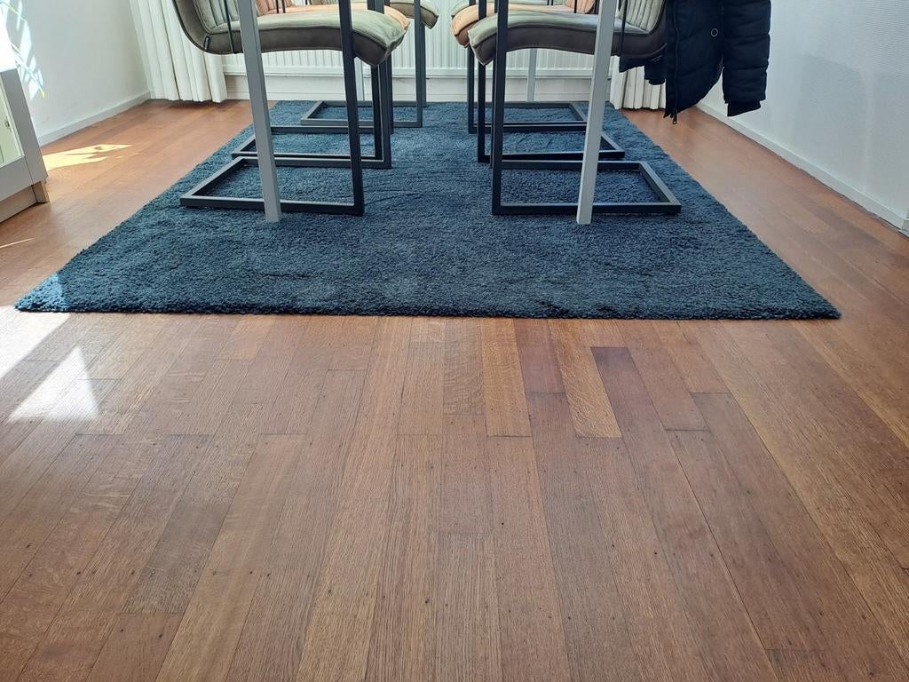 IKEA ADUM Kleed - Donkerblauw hoogpolig vloerkleed, Gebruikt, Modern, hoogpolig, Blauw, 150 tot 200 cm