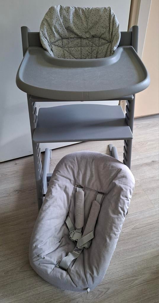 Stokke tripp trapp kinderstoel storm grey, Kinderen en Baby's, Kinderstoelen, Ophalen, Gebruikt, Meegroeistoel