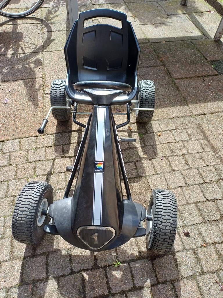 Zwarte kettler Kettcar skelter, Ophalen, Gebruikt, Trapvoertuig