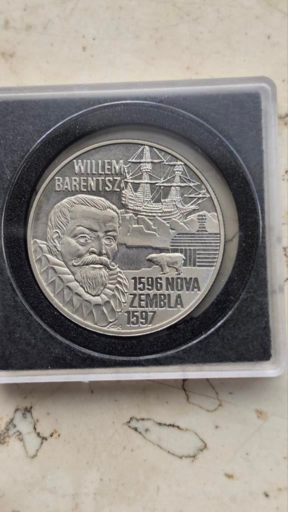 Willem Barentsz Nova Zembla 1596-1597 5 Euro 1996, Postzegels en Munten, Ophalen of Verzenden, Koningin Beatrix, Overige waardes