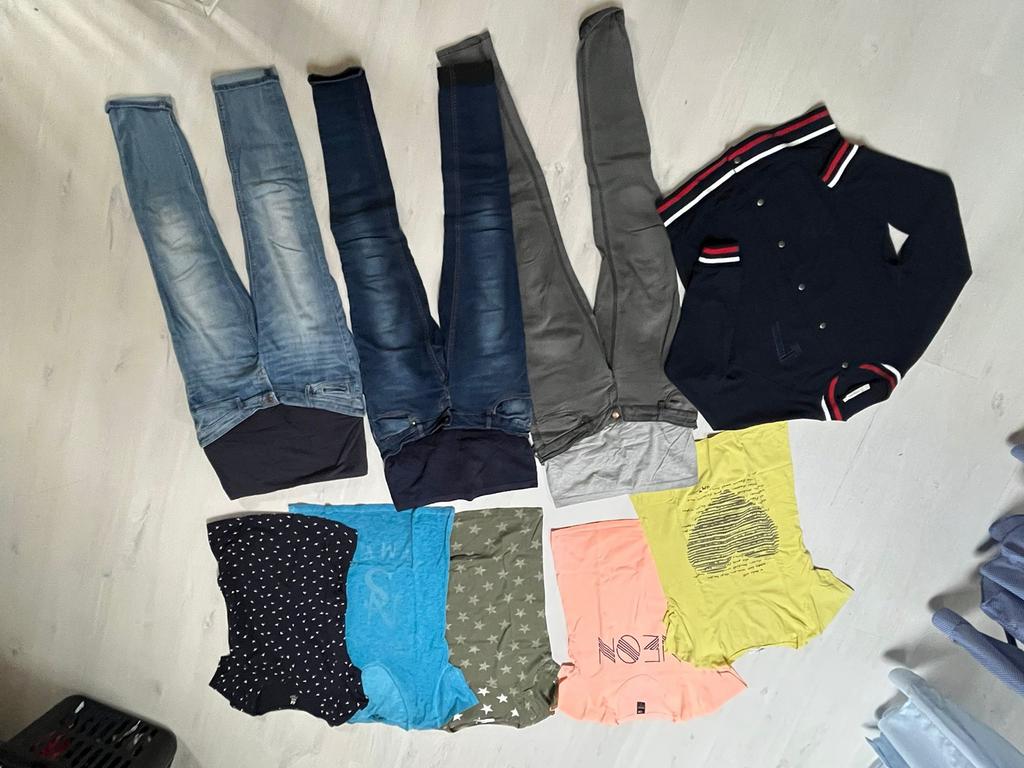 Zwangerschapskleding pakket - Broeken, shirts en vest, Kleding | Dames, Positiekleding, Blauw, Ophalen of Verzenden, Maat 36 (S)