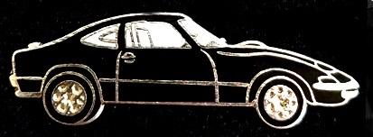 Opel GT pin-zwart emaille, Verzenden, Nieuw, Transport, Speldje of Pin