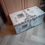 Opbergbox Parijs thema - Zo goed als nieuw, Overige materialen, 50 tot 100 cm, Ophalen of Verzenden, Zo goed als nieuw