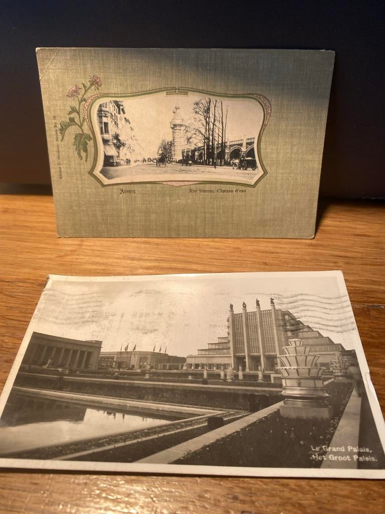 Oude Ansichtkaarten België: Antwerpen en Brussel, Ophalen of Verzenden, Voor 1920, Gelopen