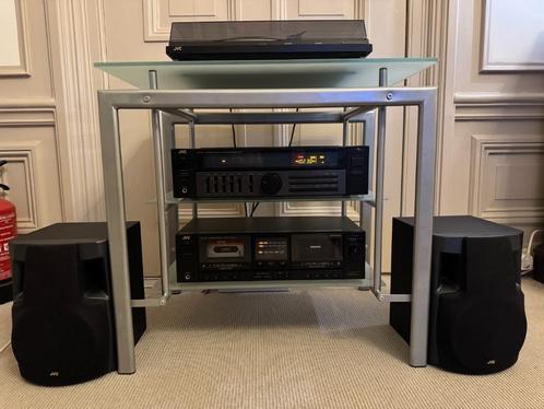 JVC vintage stereo platenspeler tuner versterker cassette, Audio, Tv en Foto, Stereo-sets, Gebruikt, Cassettedeck, Tuner of Radio