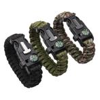 Paracord survival polsband (26 cm) in zwart, groen of camo, Verzenden, Overige soorten, Overige gebieden, Overige typen