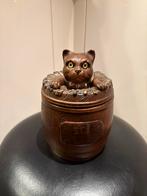 Antieke Kat Tabakspot / Humidor, Ophalen of Verzenden