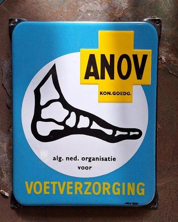 Emaille bordje van Anov voetverzorging 🦶  Langcat Bussum. beschikbaar voor biedingen