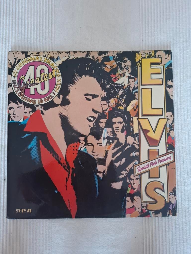 Elvis Special 40 Greatest  UK Special 2x LP Pink Pressing., Ophalen of Verzenden, Zo goed als nieuw, Cd of Plaat