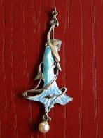 HANGER ZILVER 925 FAIRY LADY met PAREL VINTAGE ART NOUVEAU, Overige voorstellingen, Ophalen of Verzenden, Zo goed als nieuw, Met parel