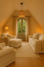 IKEA GRONLID fauteuil + voetenbank met bergruimte, Huis en Inrichting, Ophalen, Hout, Hedendaagse, 75 tot 100 cm