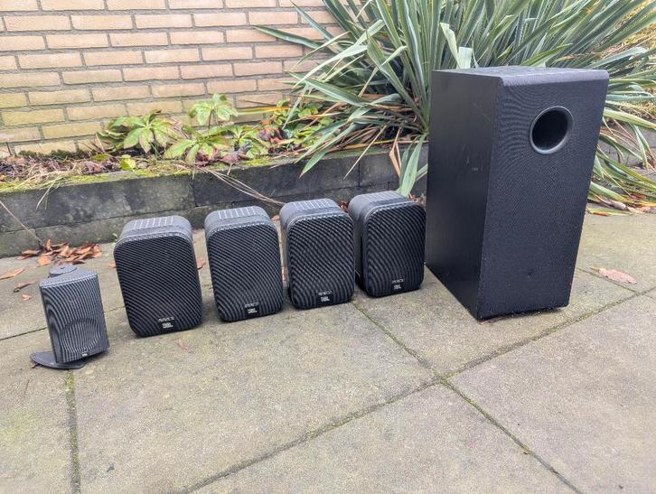 JBL speakers (Control 1C en Sat 1) met subwoofer (TLX 100), Audio, Tv en Foto, Luidsprekers, Gebruikt, Complete surroundset, 120 watt of meer